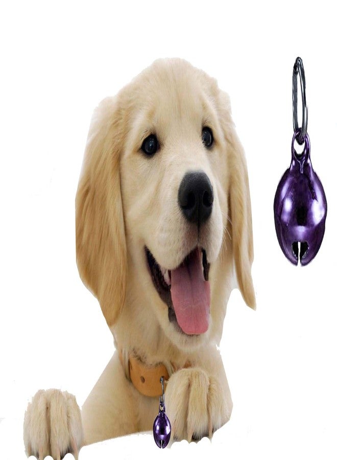 سايج سكوير طوق كلب مربع الشكل من سيج، مزود بجرس وقلادة، إكسسوار للطوق، للاستخدام اليومي للكلاب/الجراء/القطط الصغيرة/القطط (بنفسجي) - Image 1